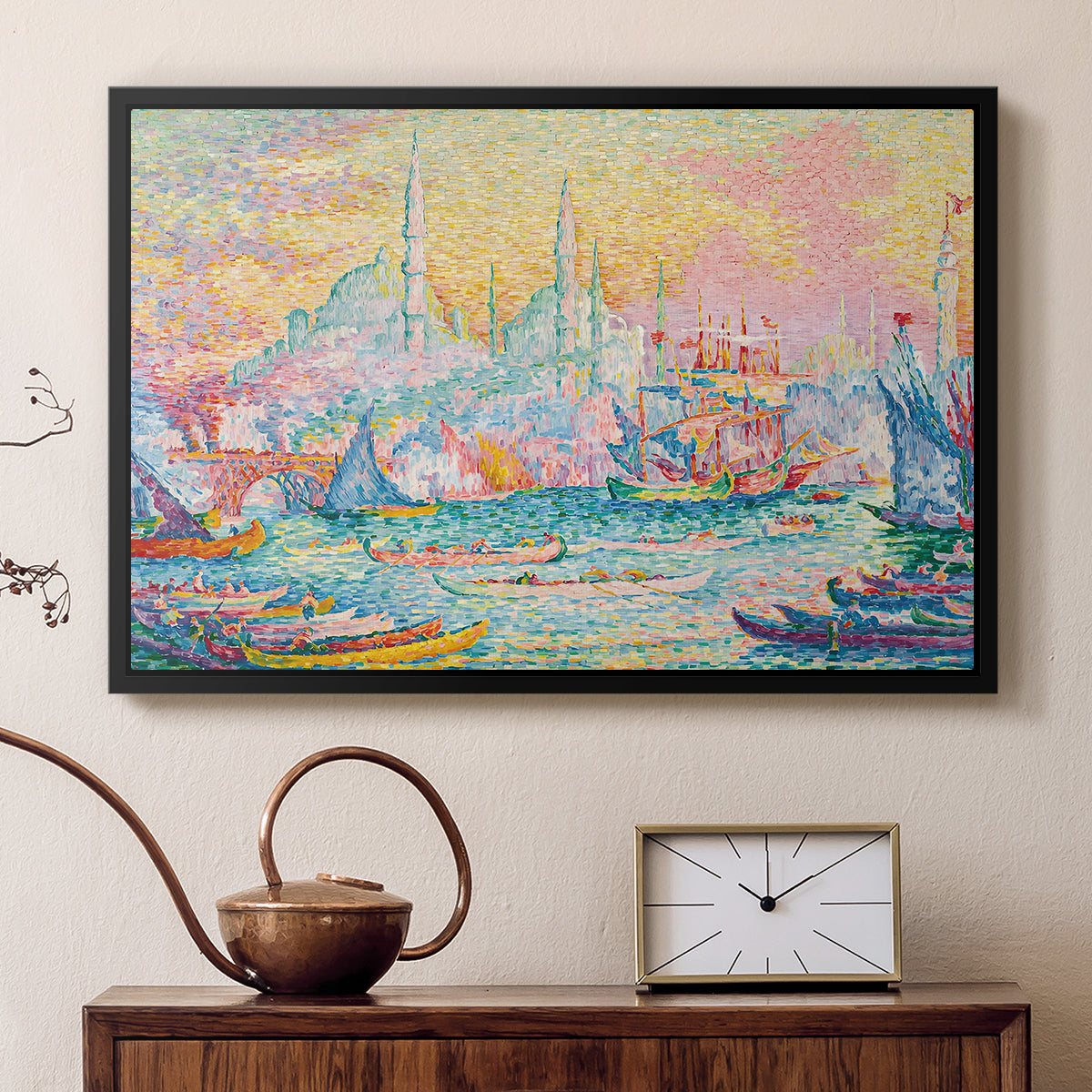 The Golden Horn, Constantinople, 1907 - Floater Framed Canvas Print