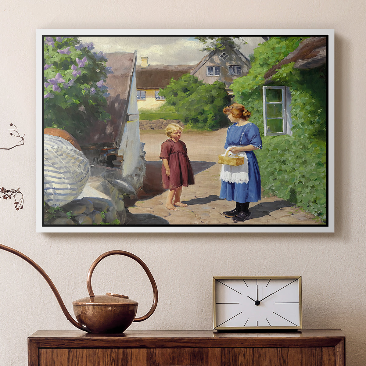 Summer Day in Jyllinge, 1922 - Floater Framed Canvas Print