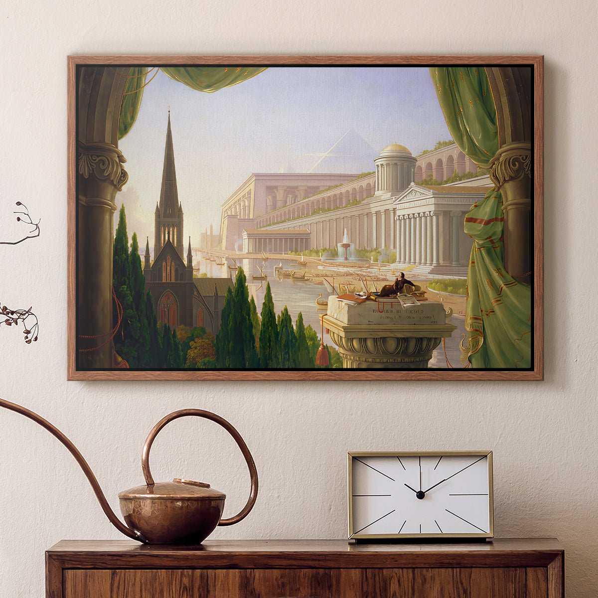 The Architect's Dream, 1840 - Floater Framed Canvas Print