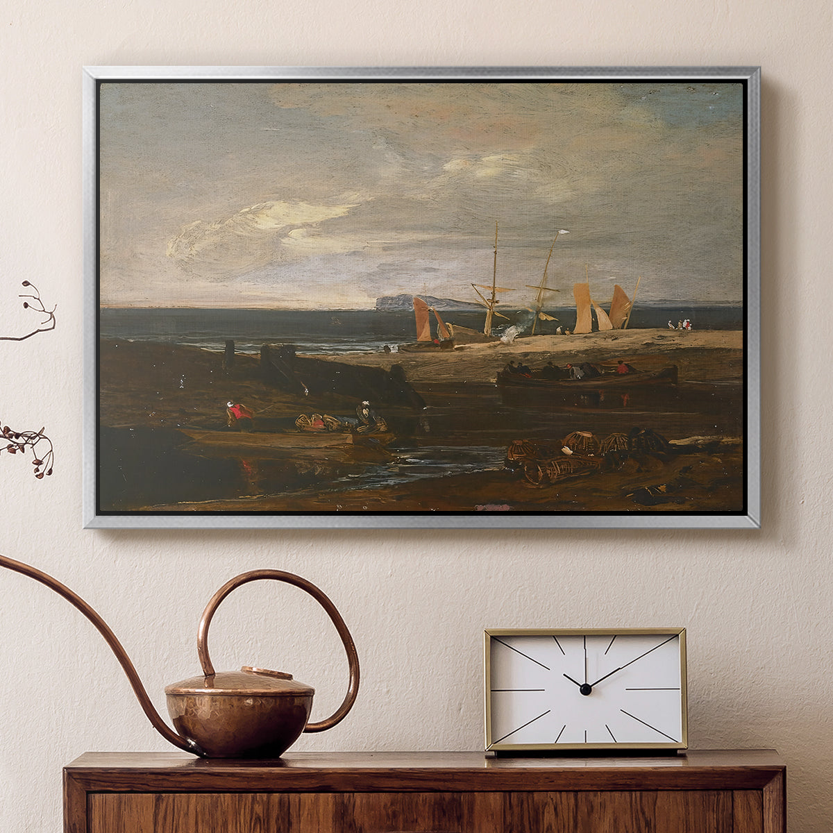 A Scene on the English Coast, c. 1798 - Floater Framed Canvas Print