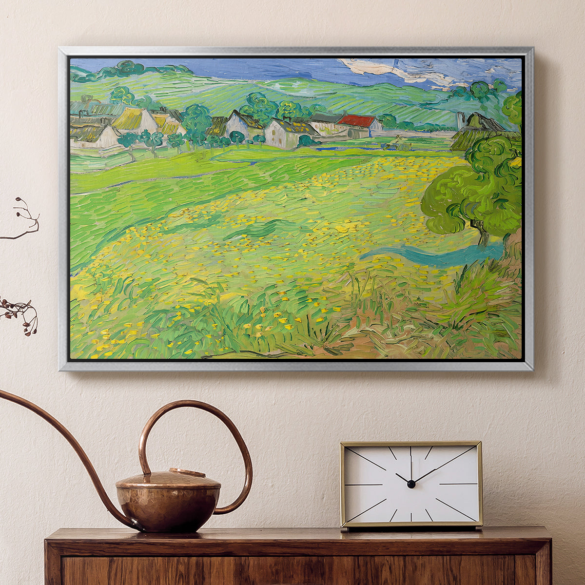Les Vessenots in Auvers, 1890 - Floater Framed Canvas Print