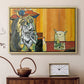 Woman Yelling at a Cat Meme (Picasso Parody) - Floater Framed Canvas Print