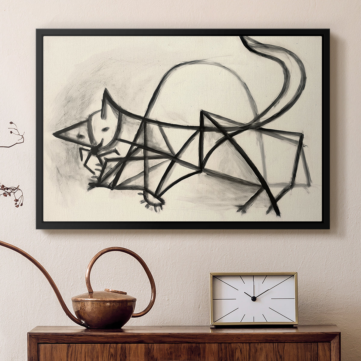 Study of a Cat (Étude de chat), 1946 - Floater Framed Canvas Print
