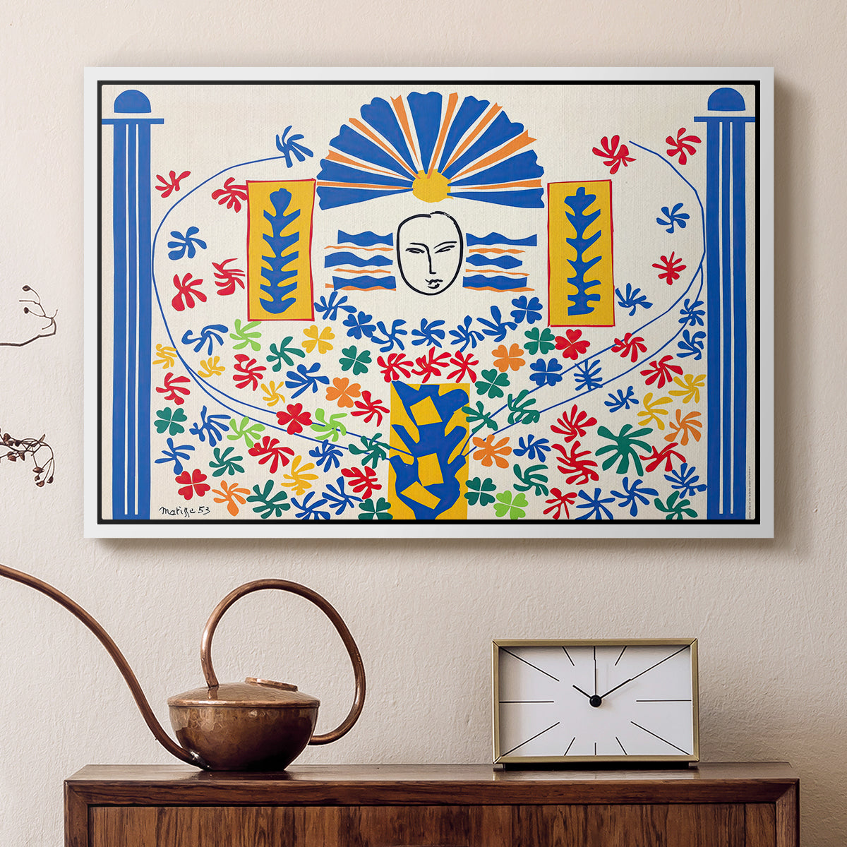 Apollo (Apollon), 1953 - Floater Framed Canvas Print