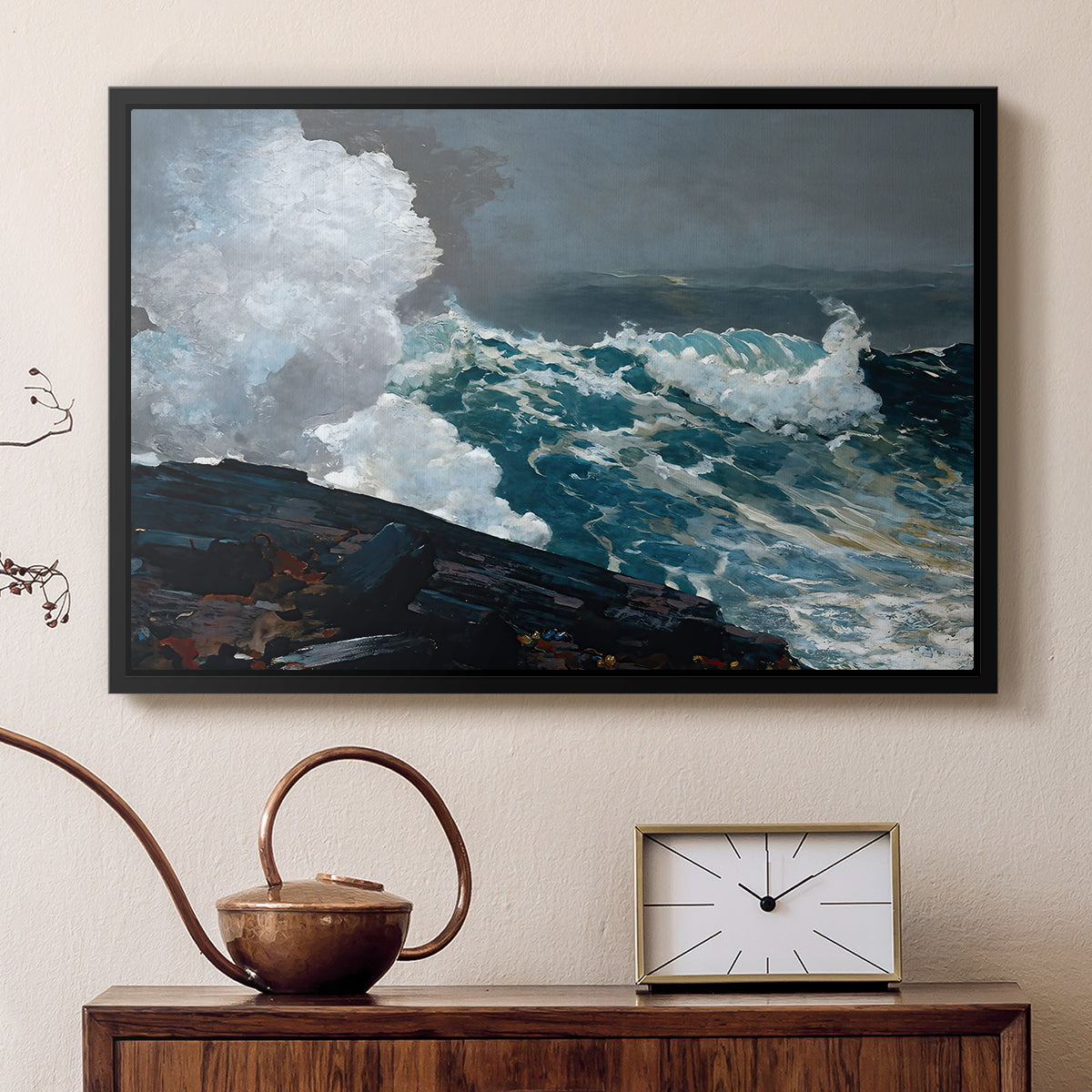 Northeaster, 1895 - Floater Framed Canvas Print