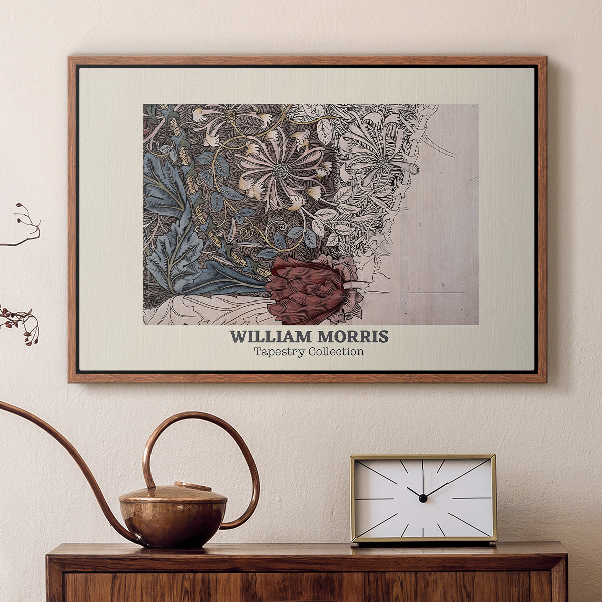 Honeysuckle (Tapestry Collection), 1874 - Floater Framed Canvas Print