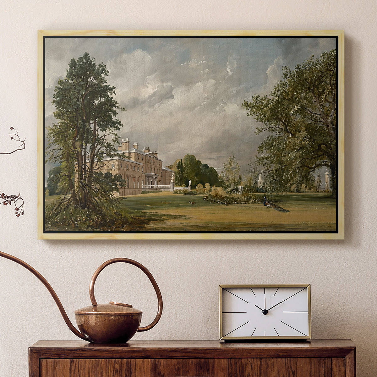 Malvern Hall, 1821 - Floater Framed Canvas Print
