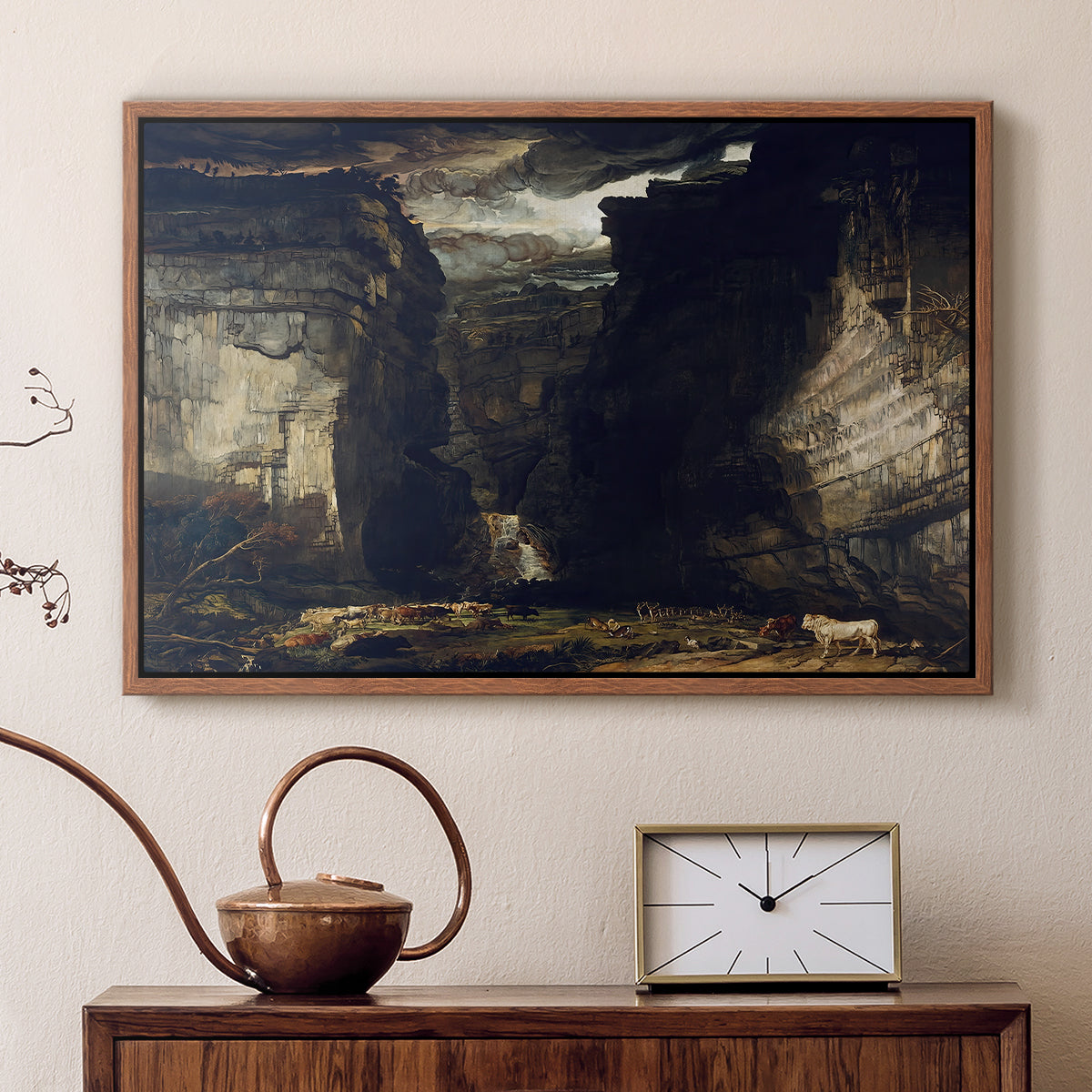 Gordale Scar, c. 1811-1813 - Floater Framed Canvas Print