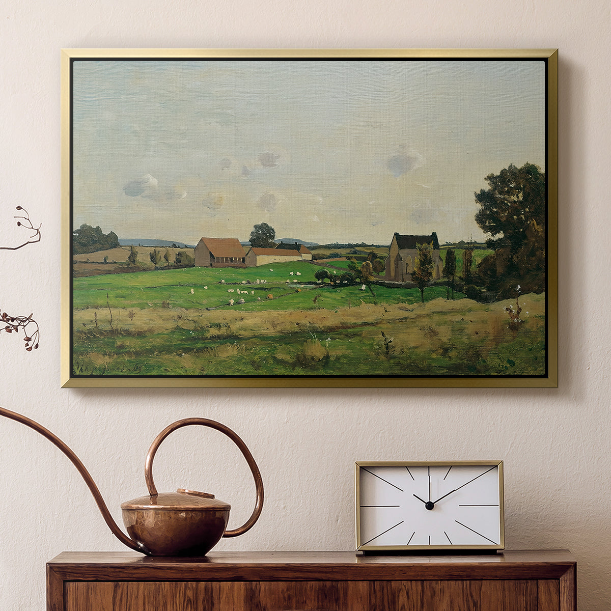 The Saulce Estate, 1869 - Floater Framed Canvas Print