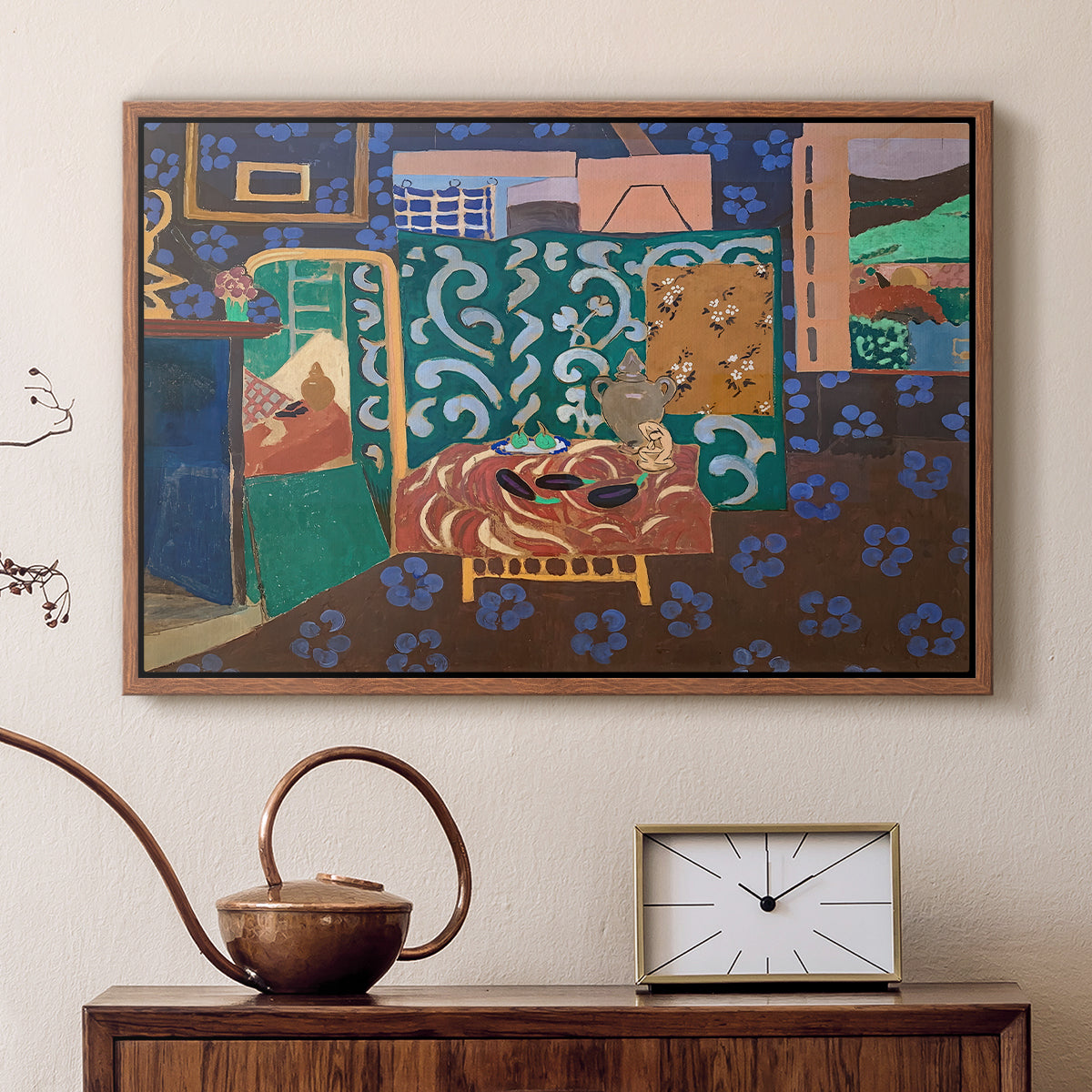 Interior with Aubergines, 1911 - Floater Framed Canvas Print