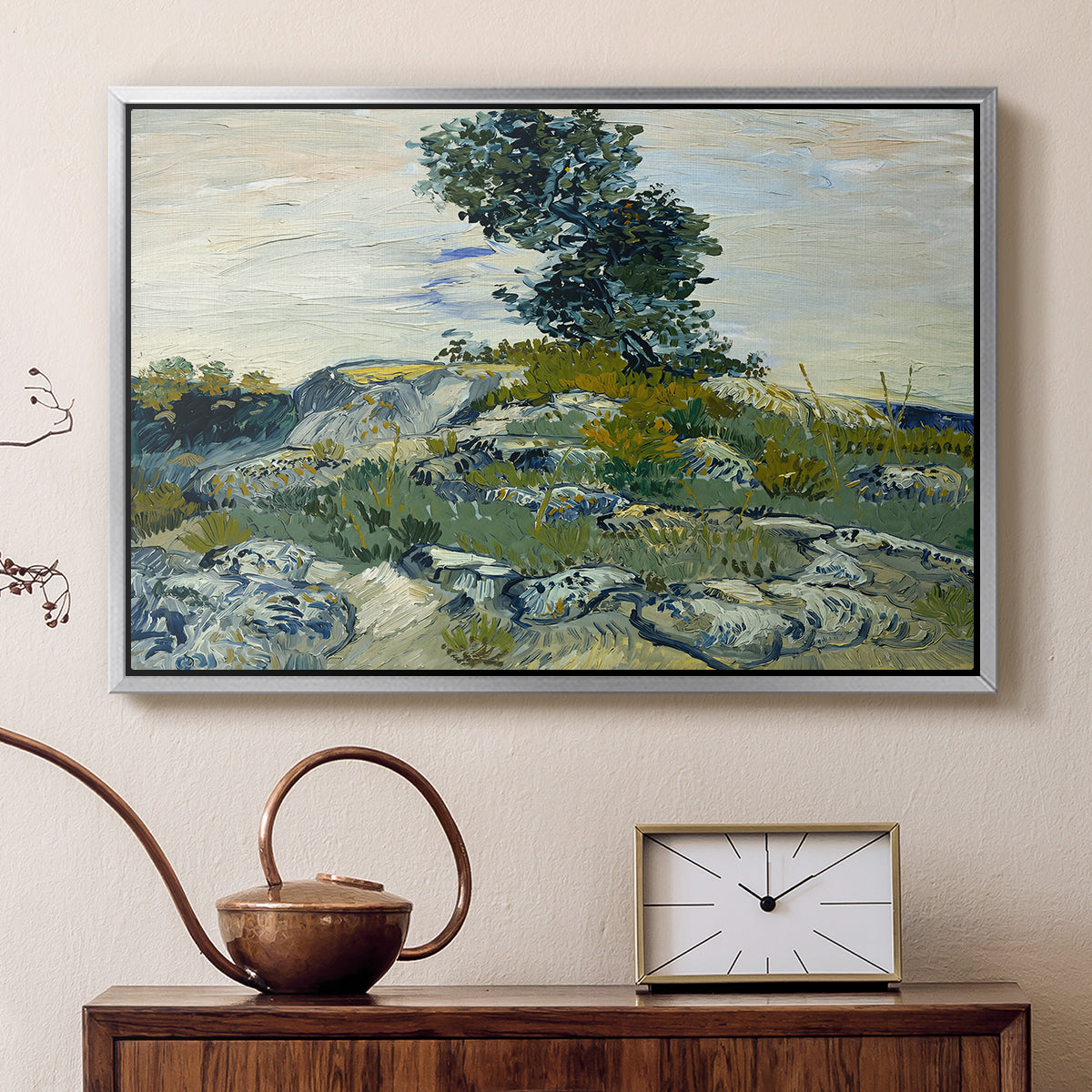 The Rocks, 1888 - Floater Framed Canvas Print