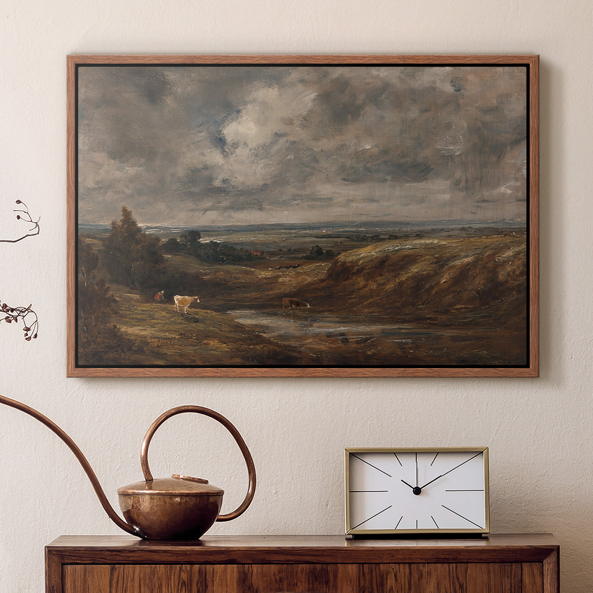 Hampstead Heath, 1825 - Floater Framed Canvas Print