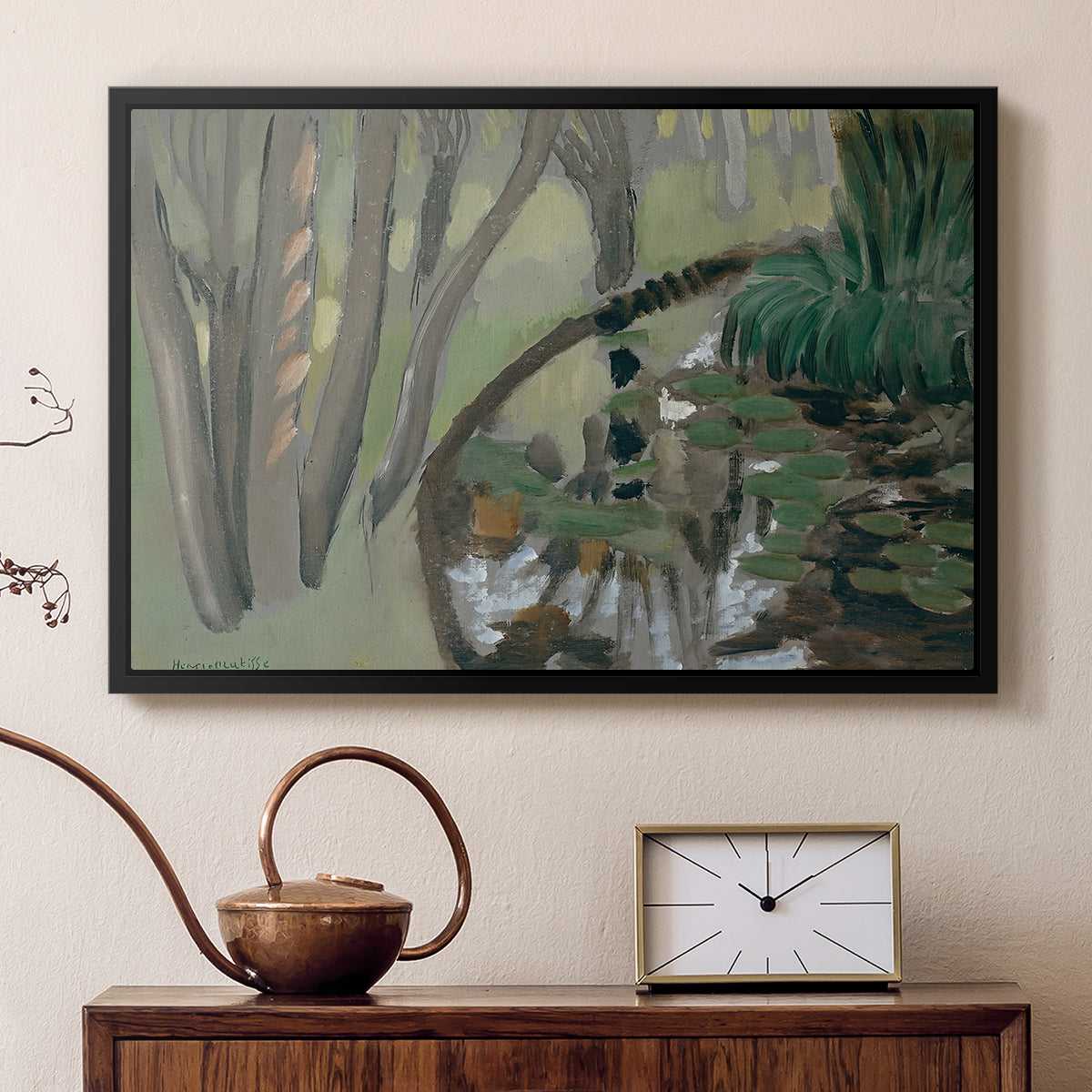 The Stream, Maintenon, 1918 - Floater Framed Canvas Print