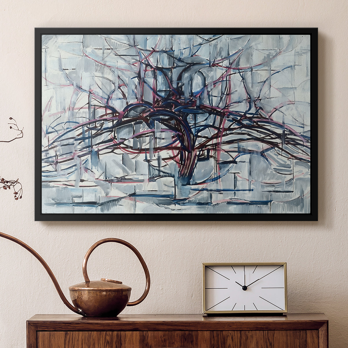 Horizontal Tree, 1912 - Floater Framed Canvas Print