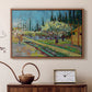 Orchard in Blossom, Bordered by Cypresses, 1888 - Floater Framed Canvas Print