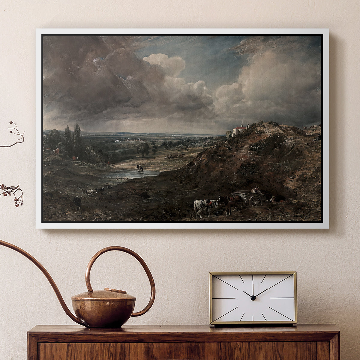 Branch Hill Pond, Hampstead Heath, c. 1828 - Floater Framed Canvas Print