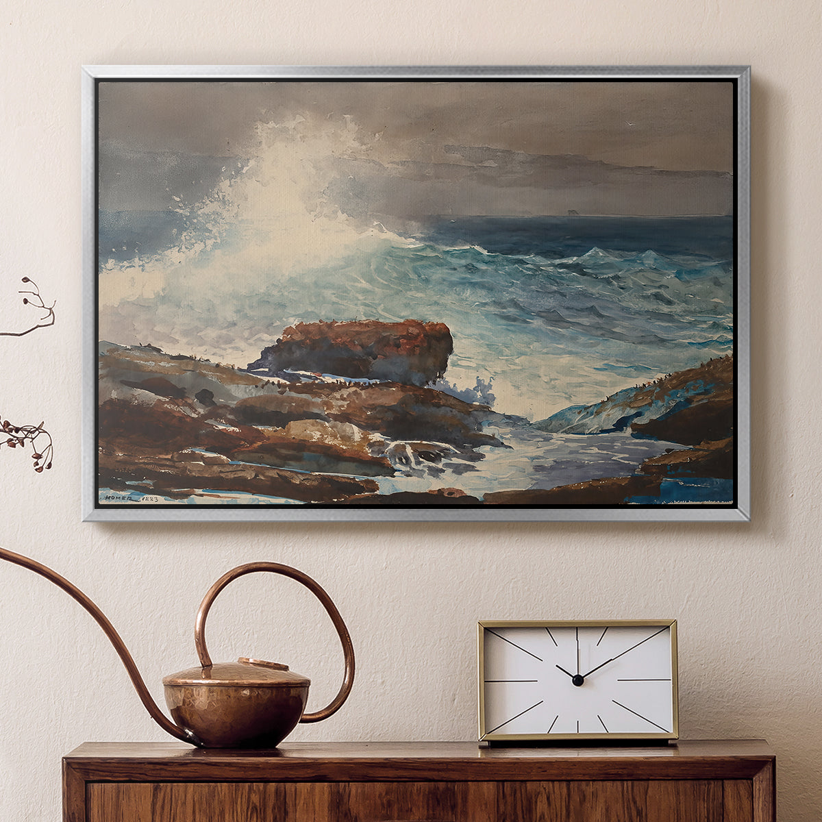 Incoming Tide, Scarboro, Maine, 1883 - Floater Framed Canvas Print