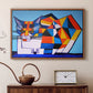 Cassie Thinking about Cubism - Floater Framed Canvas Print