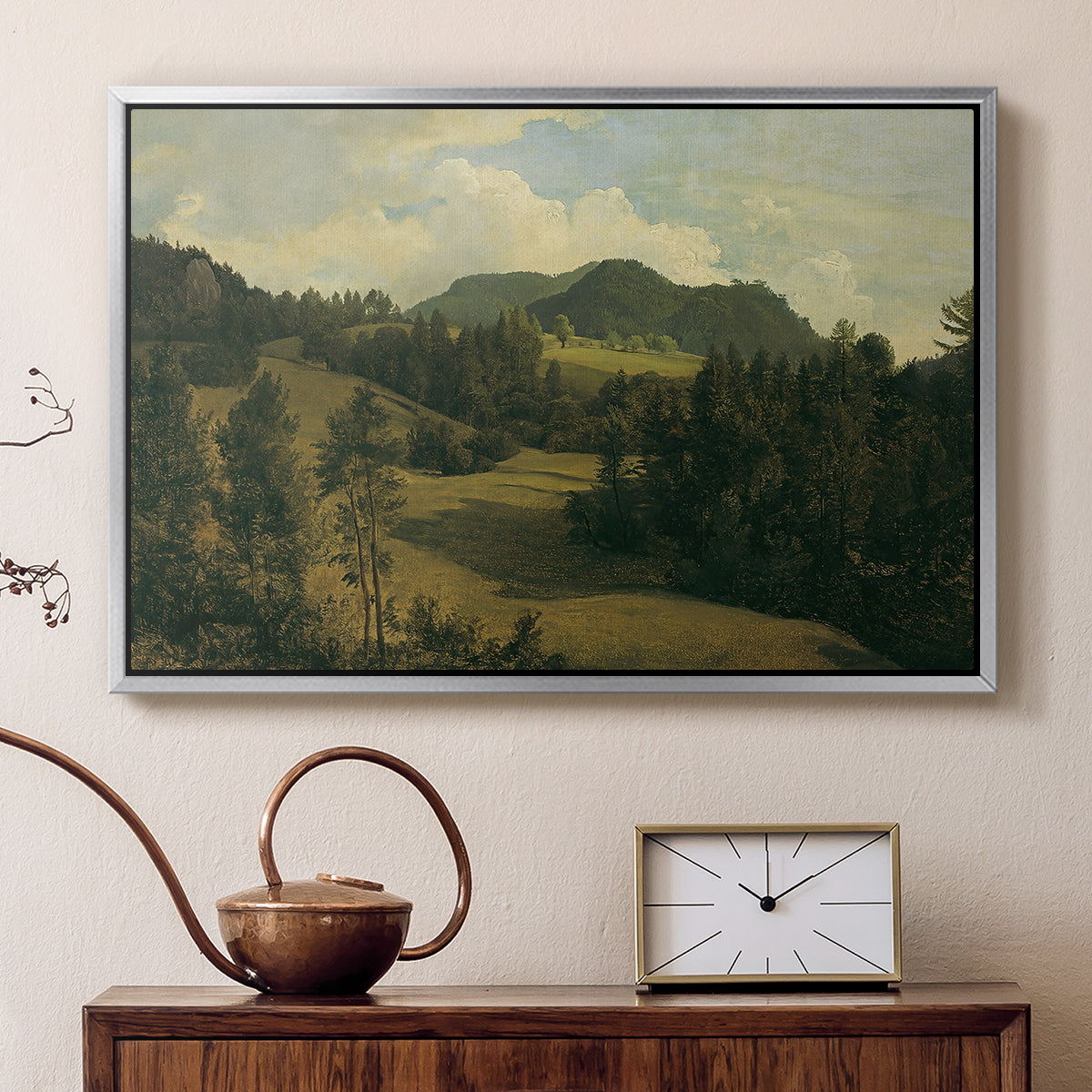 Landscape near Miesenbach, c. 1830 - Floater Framed Canvas Print