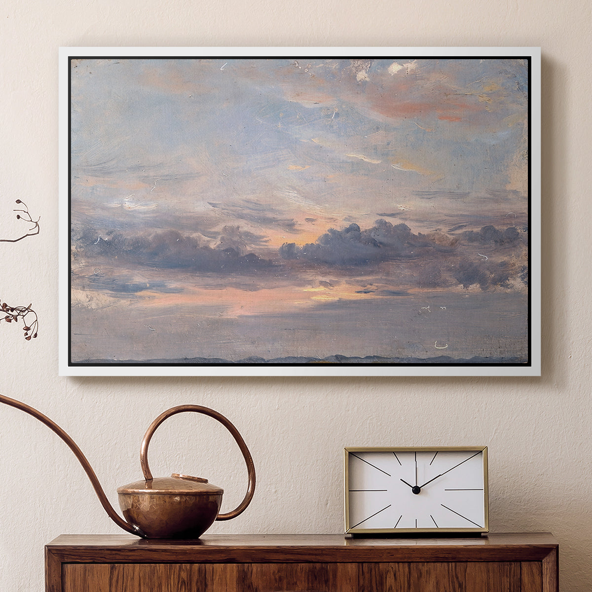 A Cloud Study, Sunset, c. 1821-1822 - Floater Framed Canvas Print