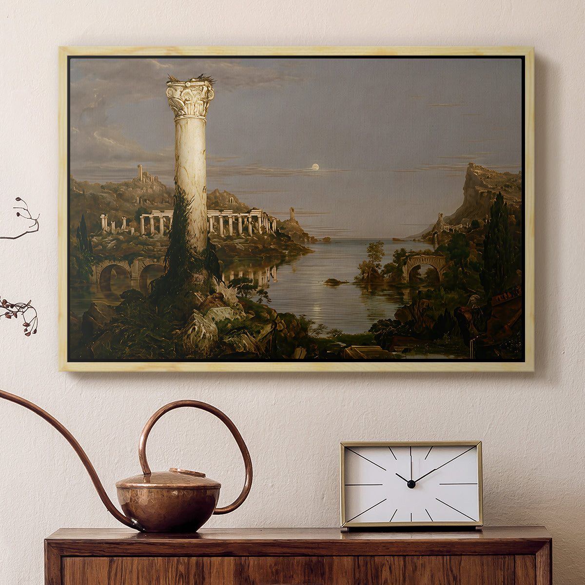 The Course of Empire: Desolation, 1836 - Floater Framed Canvas Print