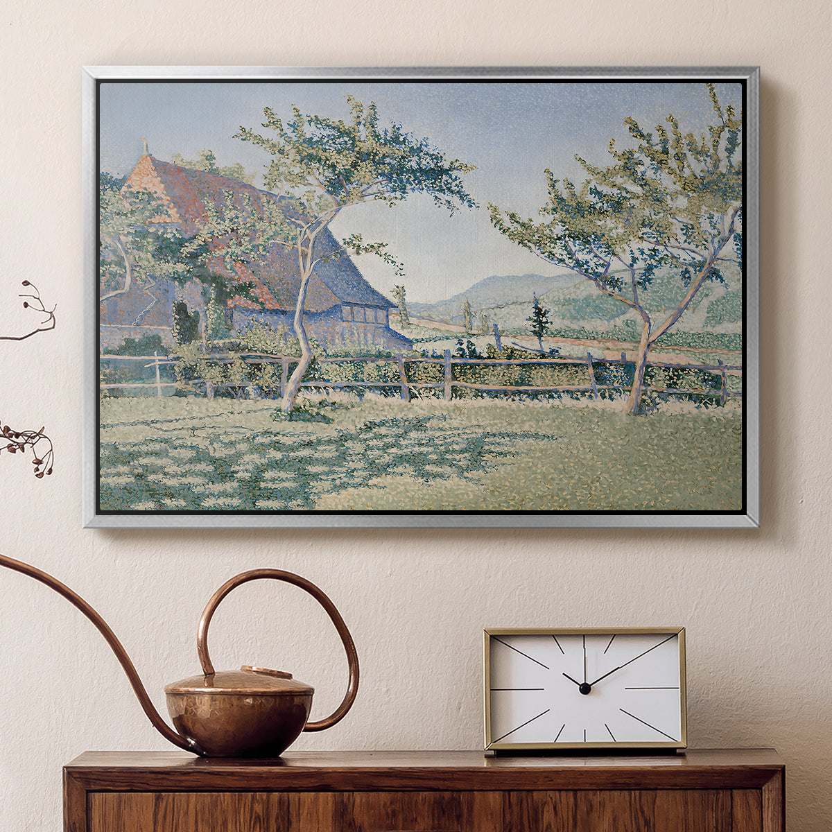 Comblat-le-Château, the Meadow, Opus 161, 1887 - Floater Framed Canvas Print