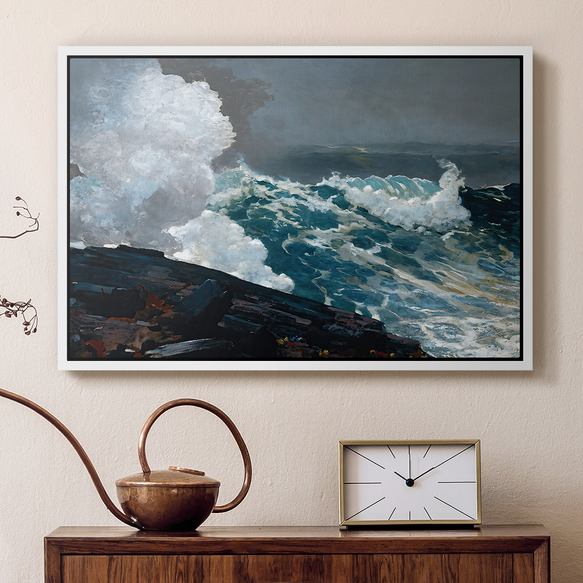 Northeaster, 1895 - Floater Framed Canvas Print