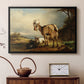 A Goat with Two Kids - Floater Framed Canvas Print