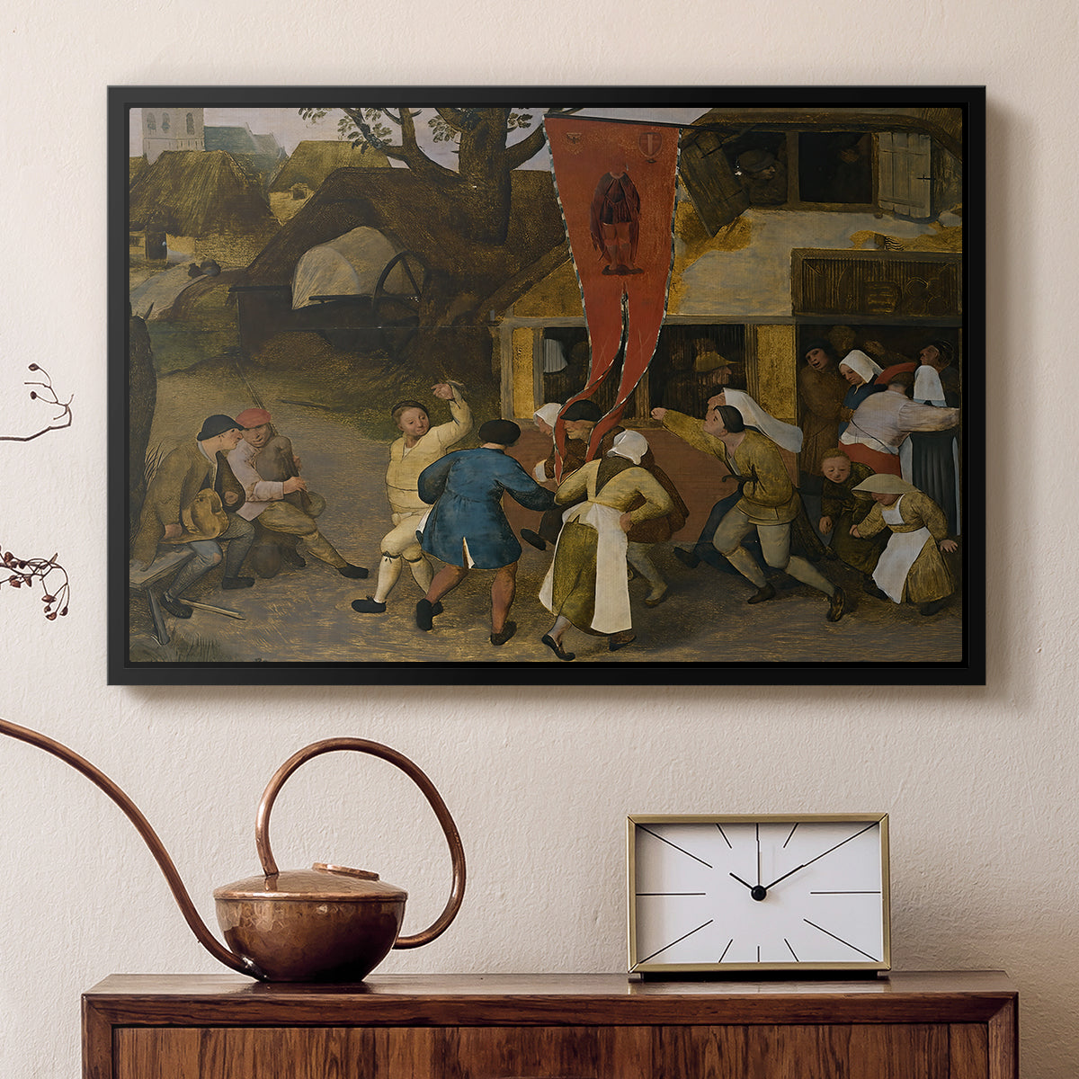 A Village Fair, c. 1567-1569 - Floater Framed Canvas Print