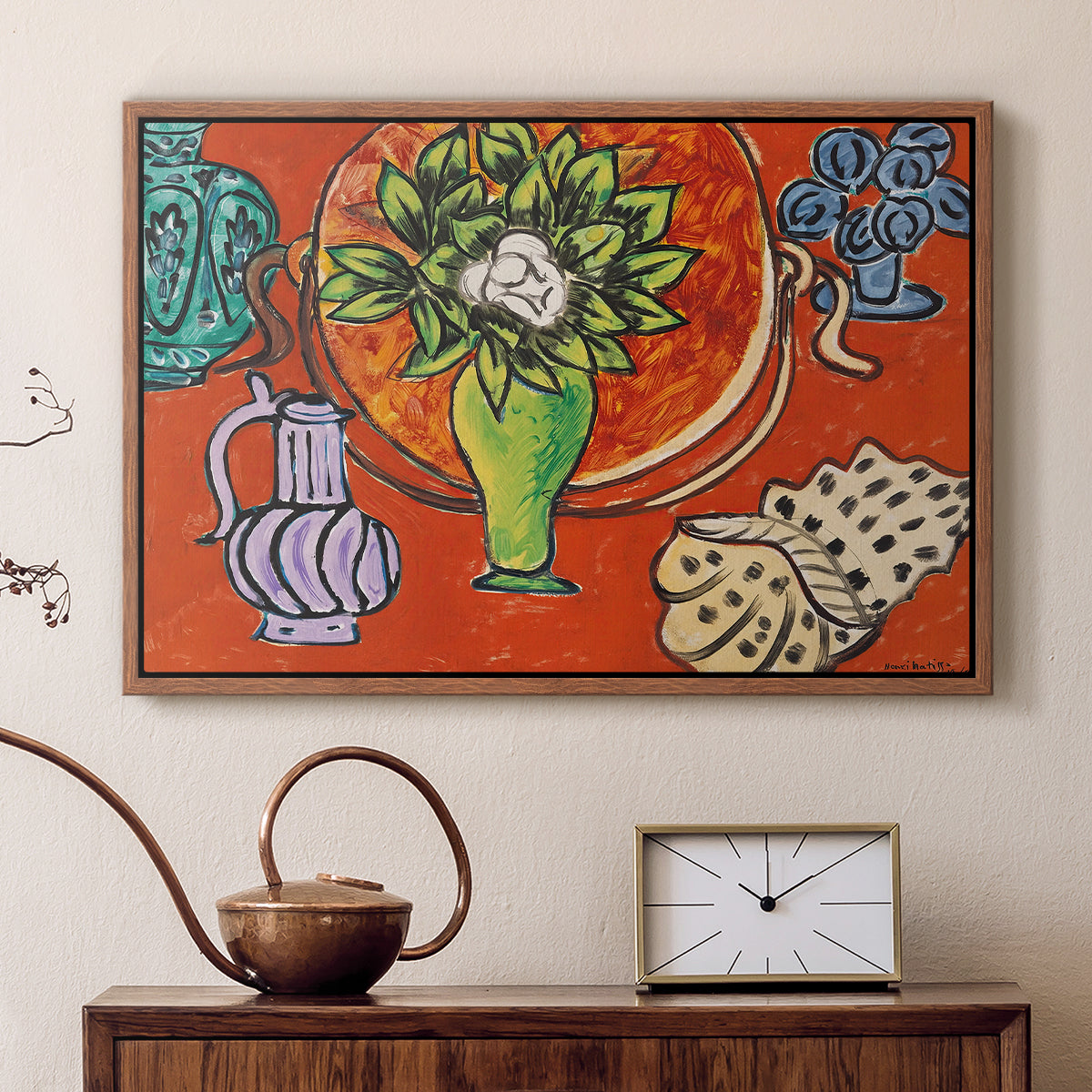 Still Life with a Magnolia (Nature morte au magnolia), 1941 - Floater Framed Canvas Print