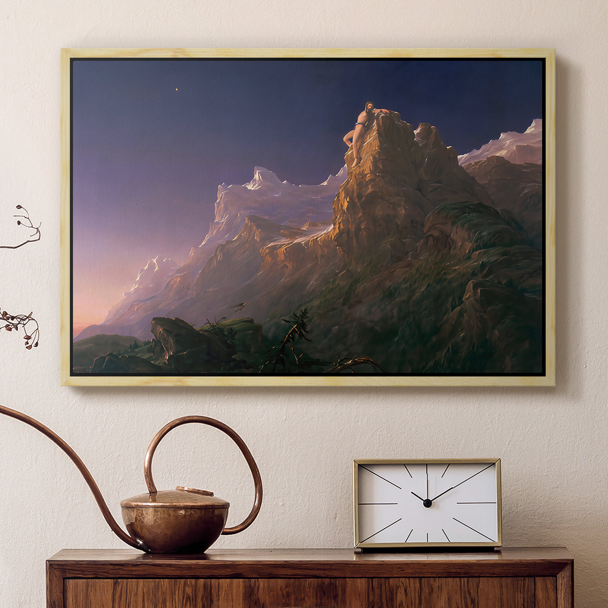 Prometheus Bound, 1847 - Floater Framed Canvas Print