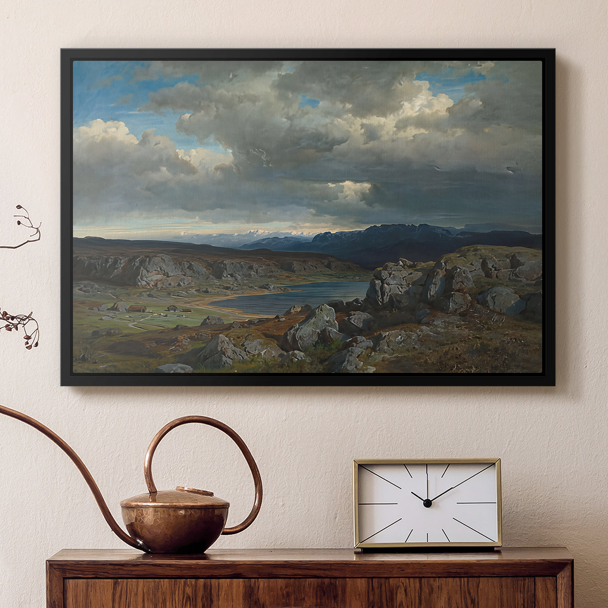 Norwegian Highlands, 1857 - Floater Framed Canvas Print