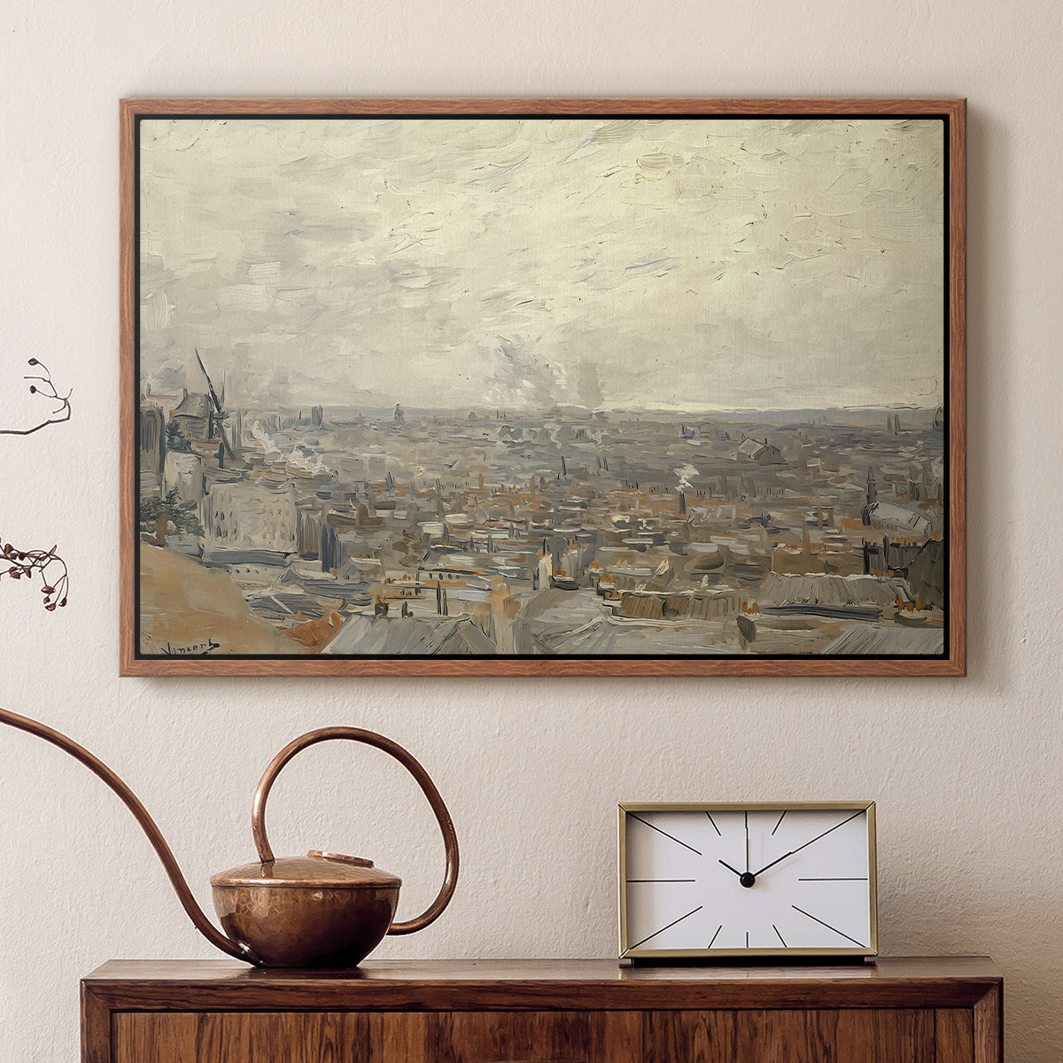View from Montmartre, 1886 - Floater Framed Canvas Print