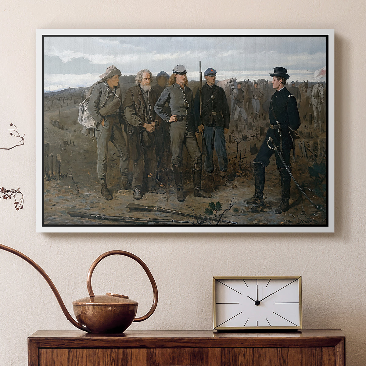 Prisoners from the Front, 1866 - Floater Framed Canvas Print