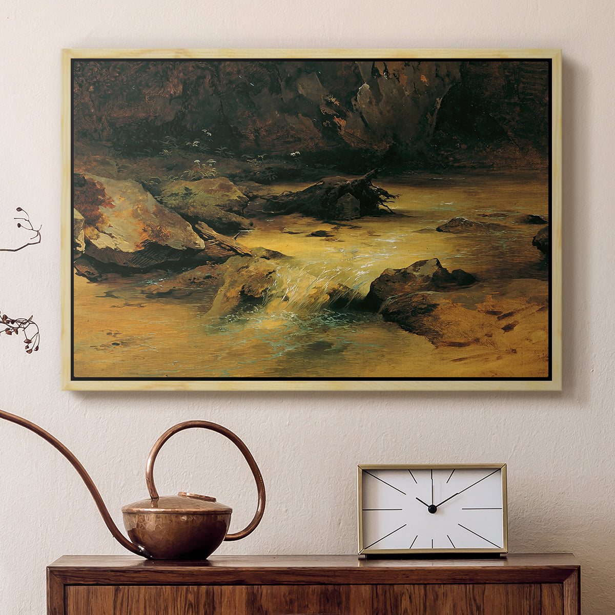 Wildbach (Wild Stream) - Floater Framed Canvas Print