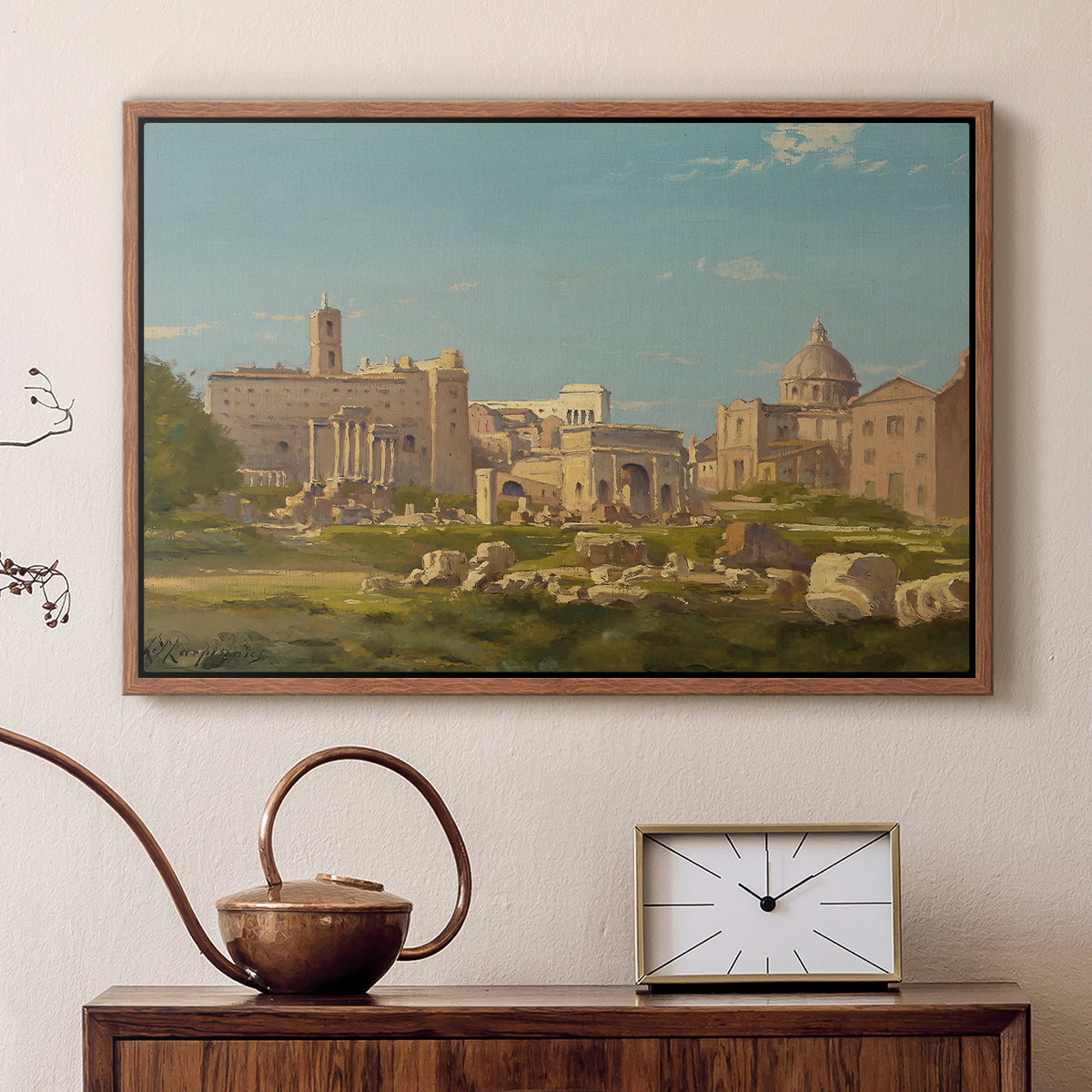 The Roman Forum, c. 1860 - Floater Framed Canvas Print