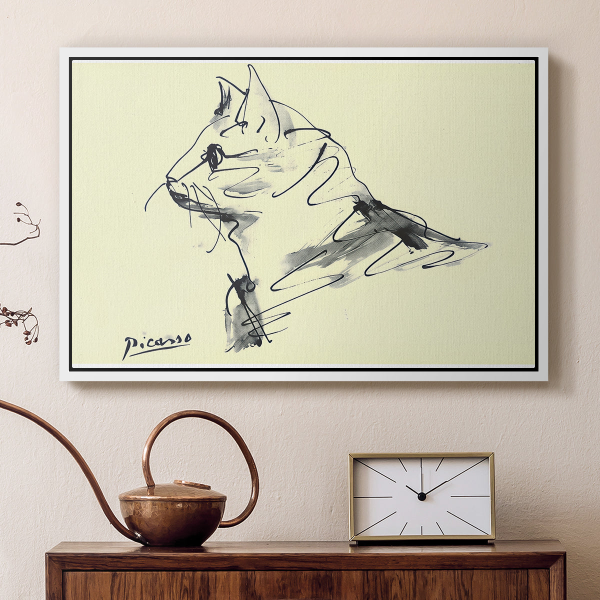 Cat (Le chat), c. 1961 - Floater Framed Canvas Print