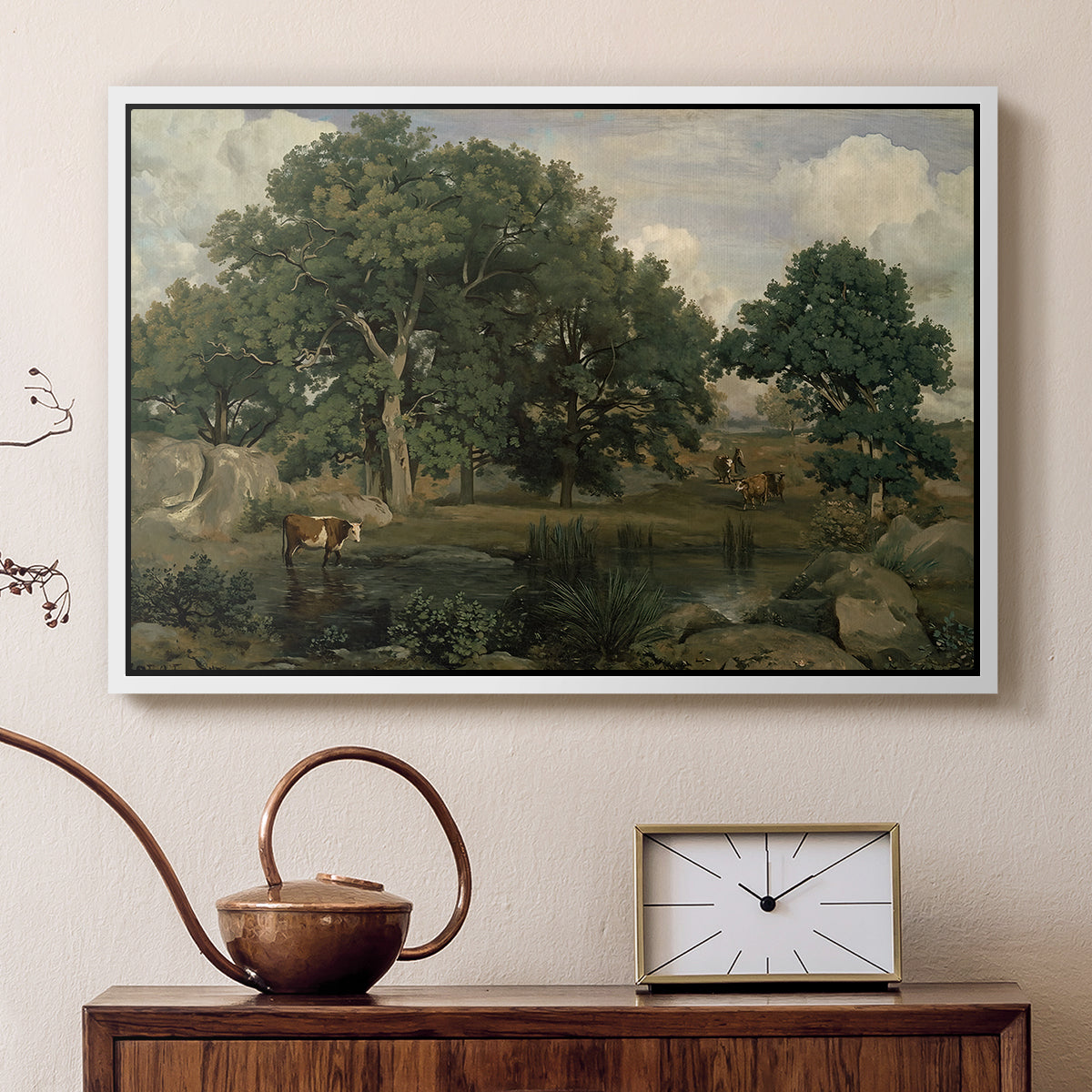 Forest of Fontainebleau, 1846 - Floater Framed Canvas Print