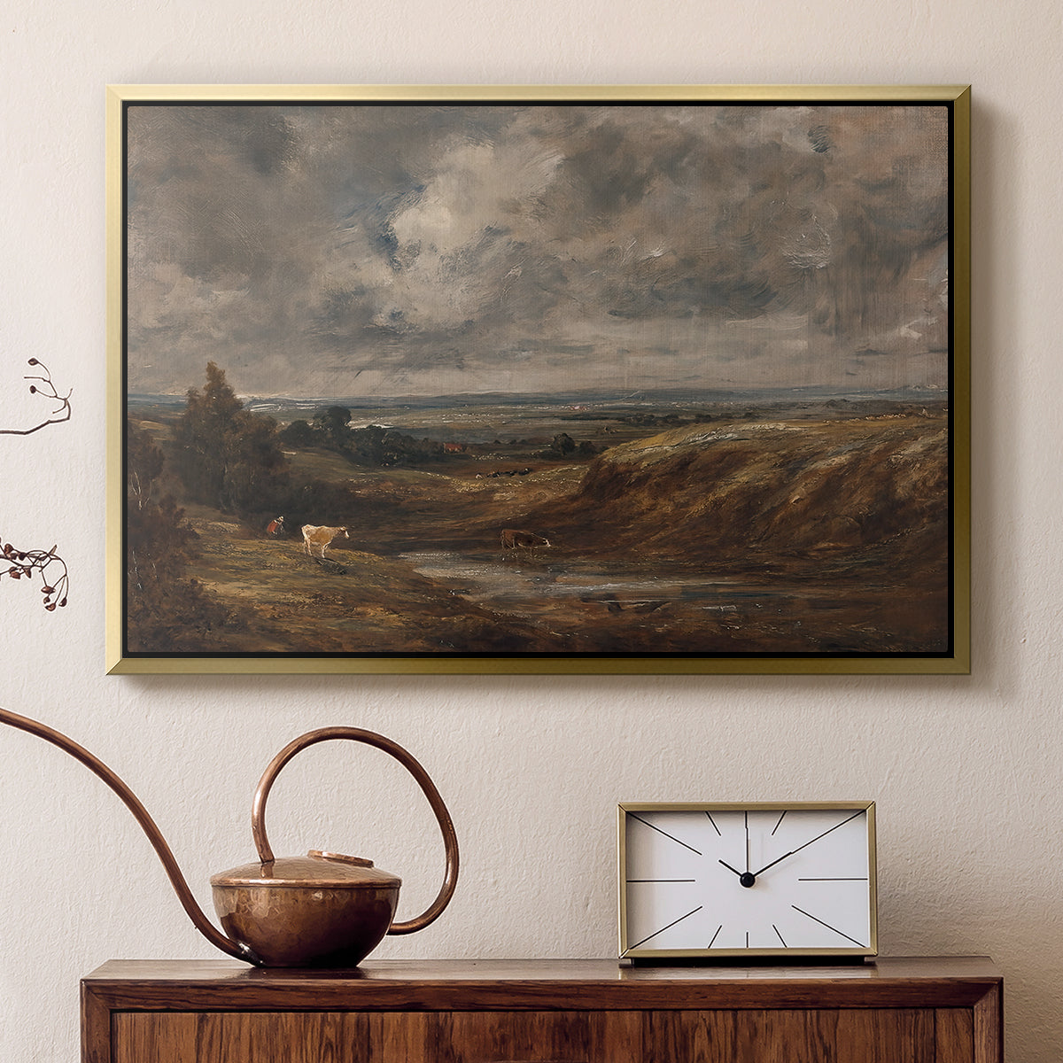 Hampstead Heath, 1825 - Floater Framed Canvas Print