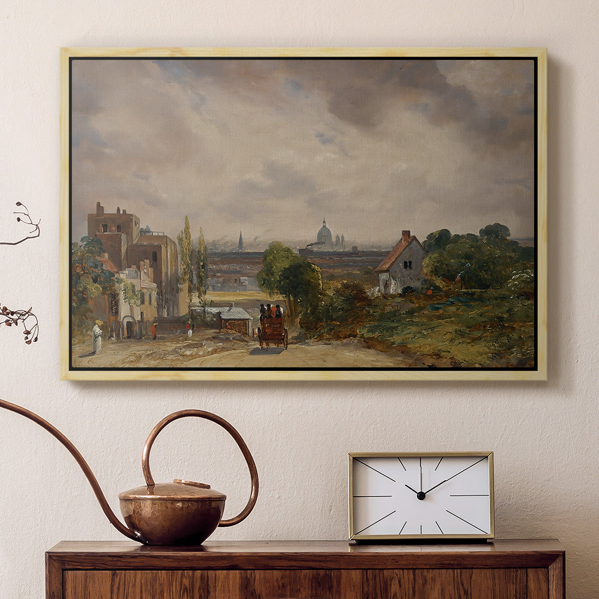 Sir Richard Steele's Cottage, Hampstead, c. 1832 - Floater Framed Canvas Print