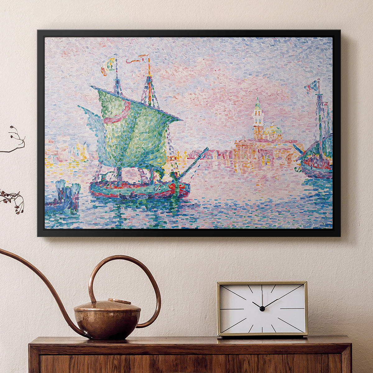 Venice, the Pink Cloud, 1909 - Floater Framed Canvas Print