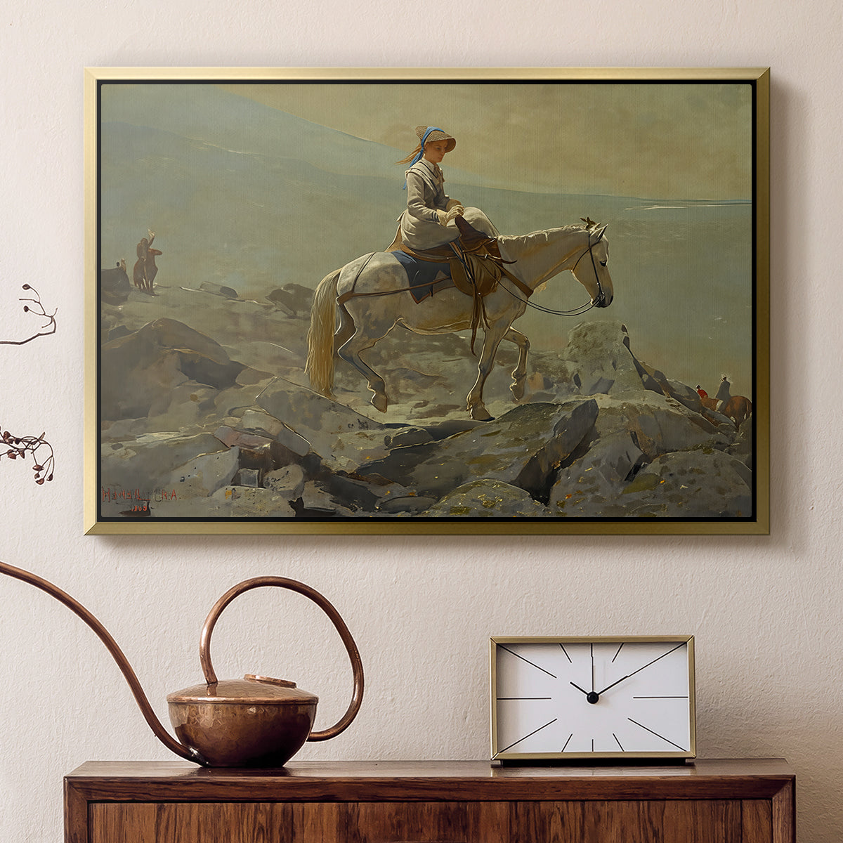The Bridle Path, White Mountains, 1868 - Floater Framed Canvas Print