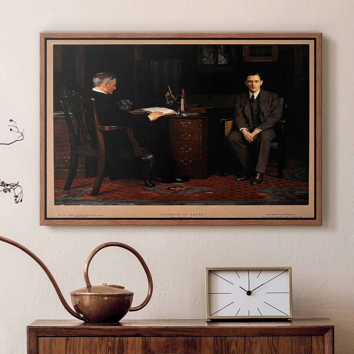 The Sentence of Death, 1908 - Floater Framed Canvas Print