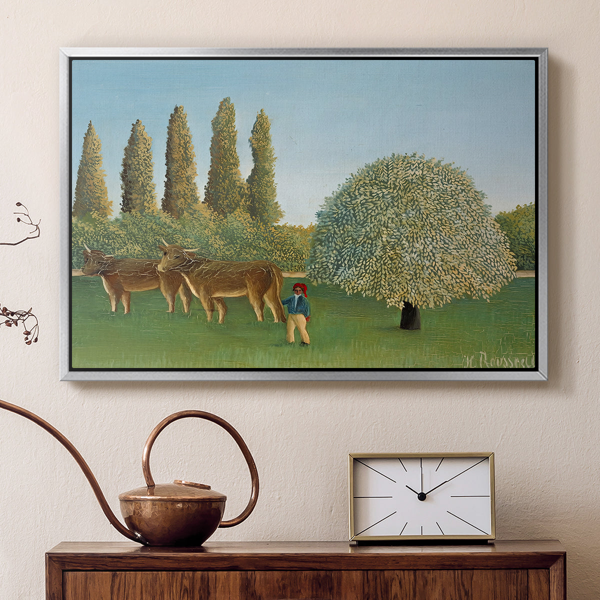 Meadlowland (The Pasture), 1910 - Floater Framed Canvas Print
