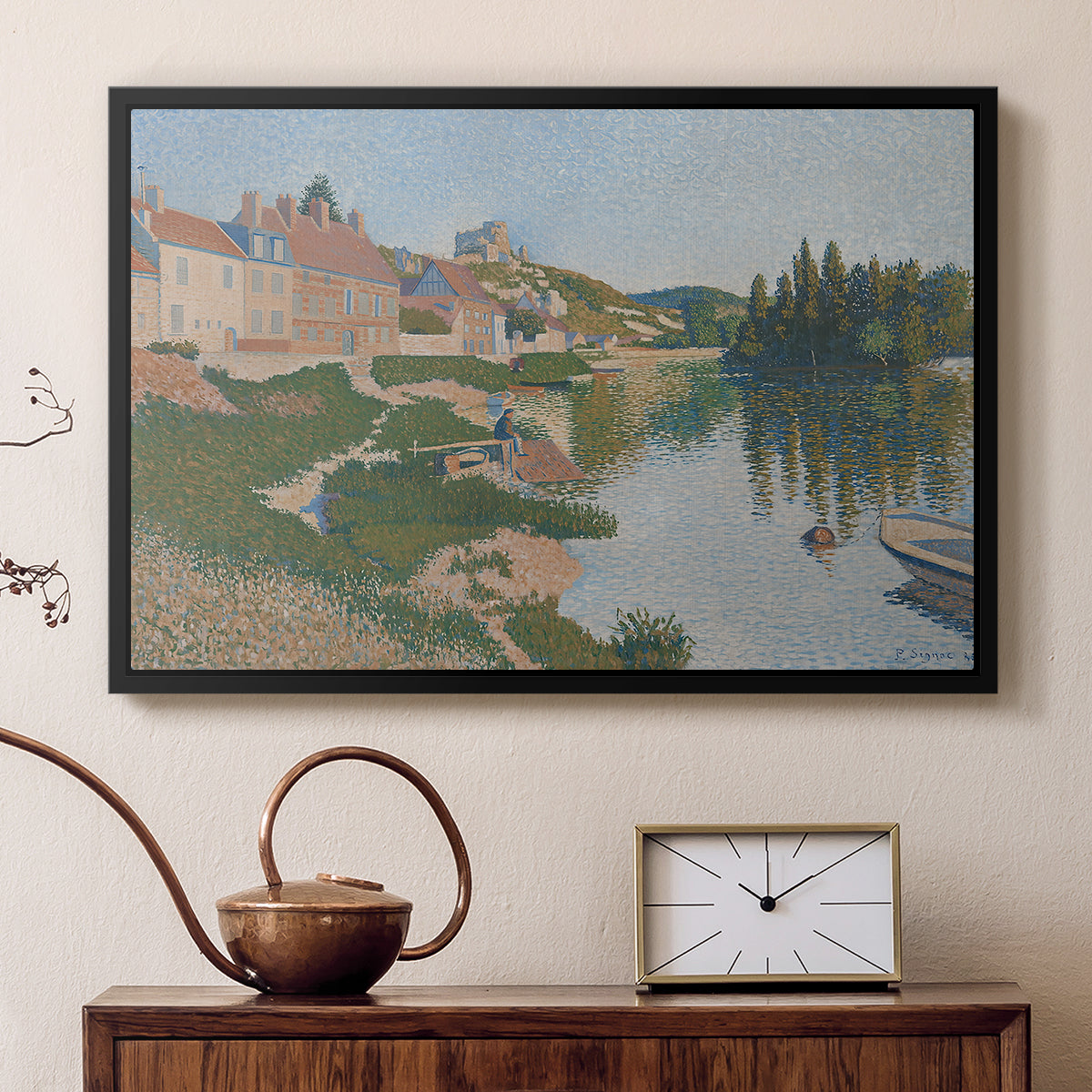 Les Andelys, Côte d'Aval, 1886 - Floater Framed Canvas Print