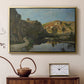 River Landscape with Cliffs, c. 1850-1860 - Floater Framed Canvas Print