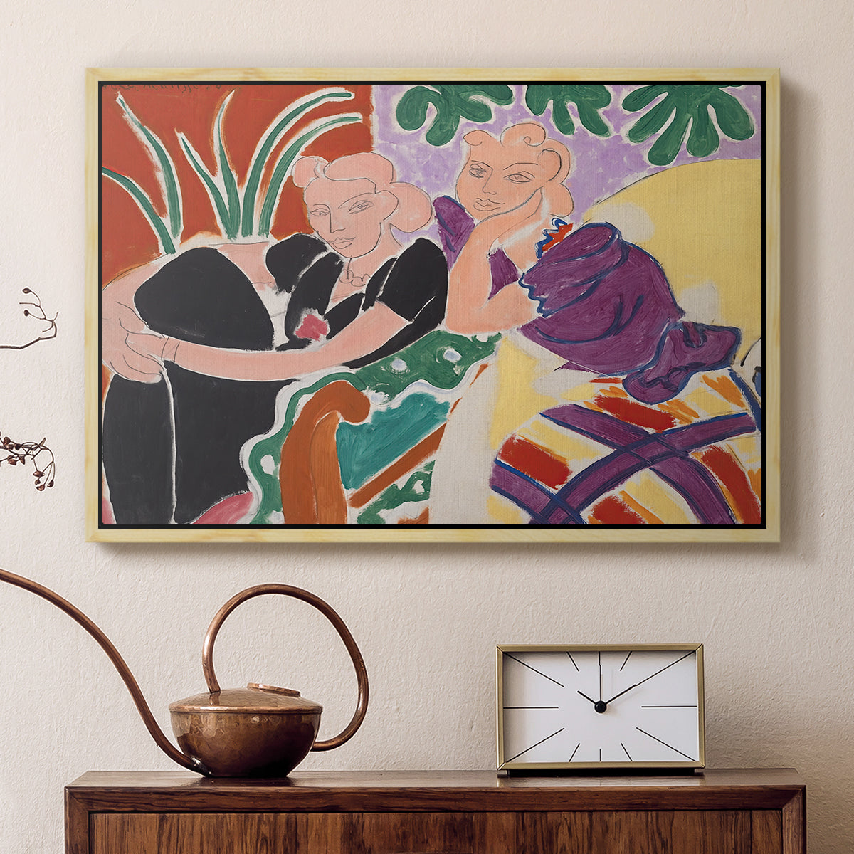The Conversation, 1938 - Floater Framed Canvas Print