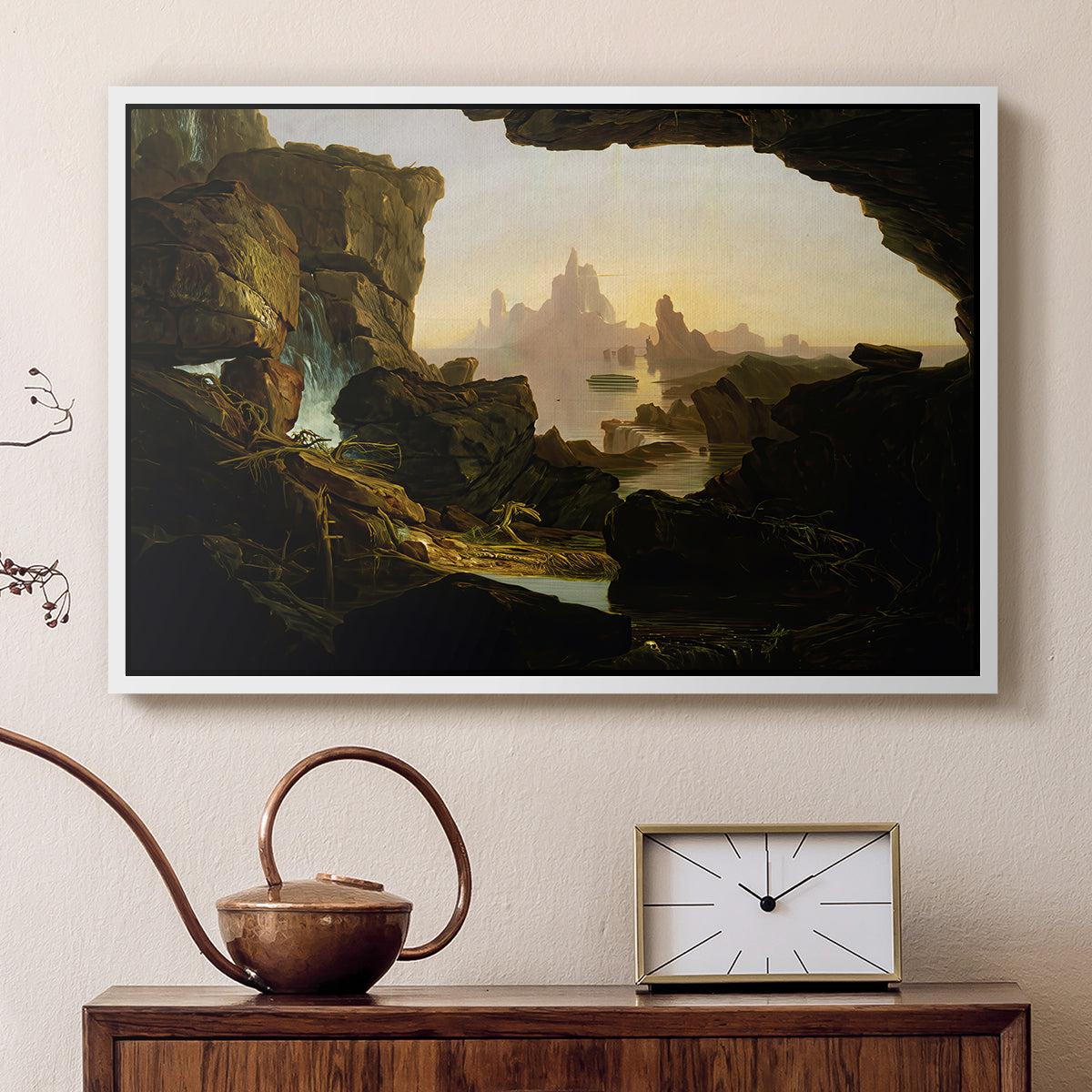 The Subsiding of the Waters of the Deluge, 1829 - Floater Framed Canvas Print