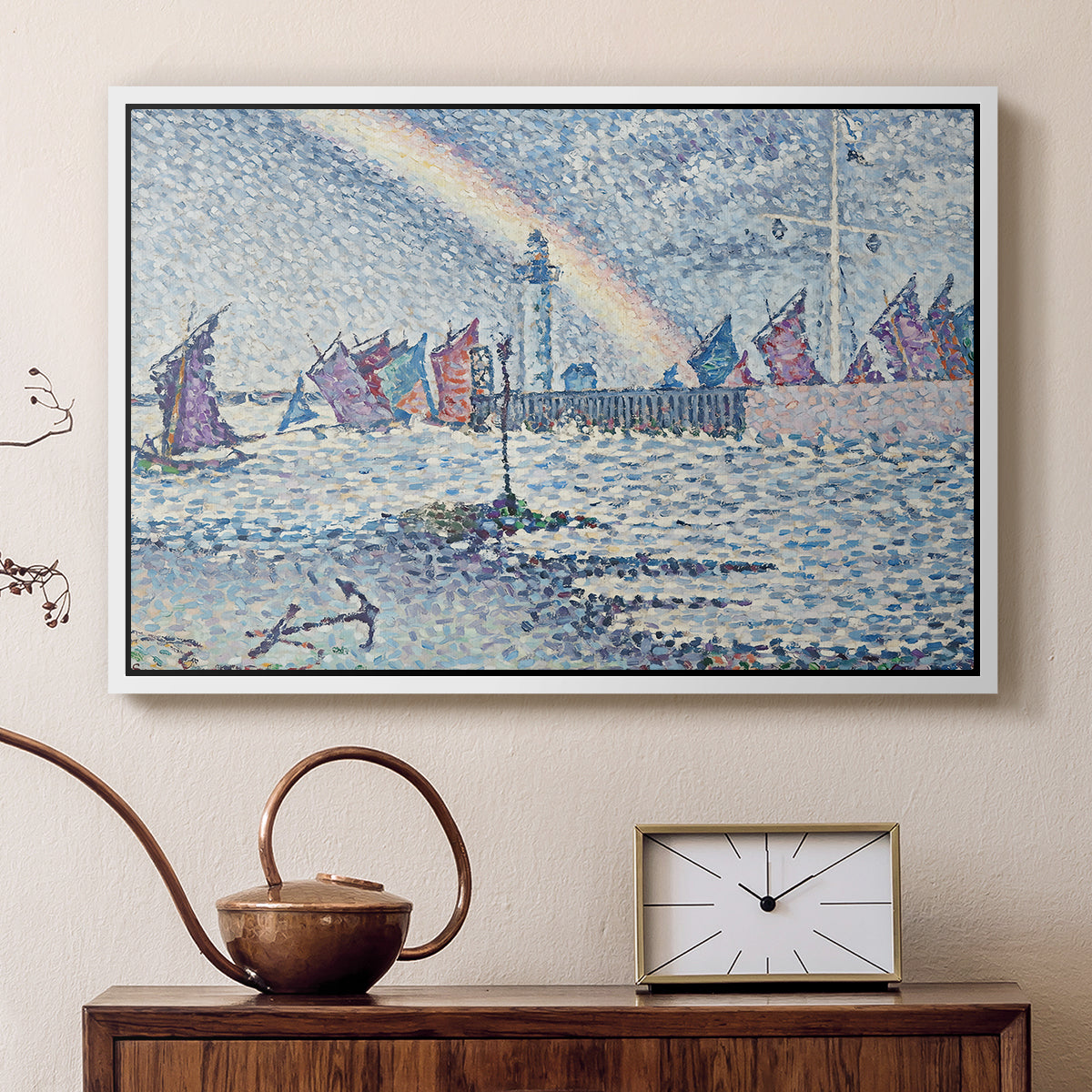 Entrance to the Port of Honfleur, 1899 - Floater Framed Canvas Print