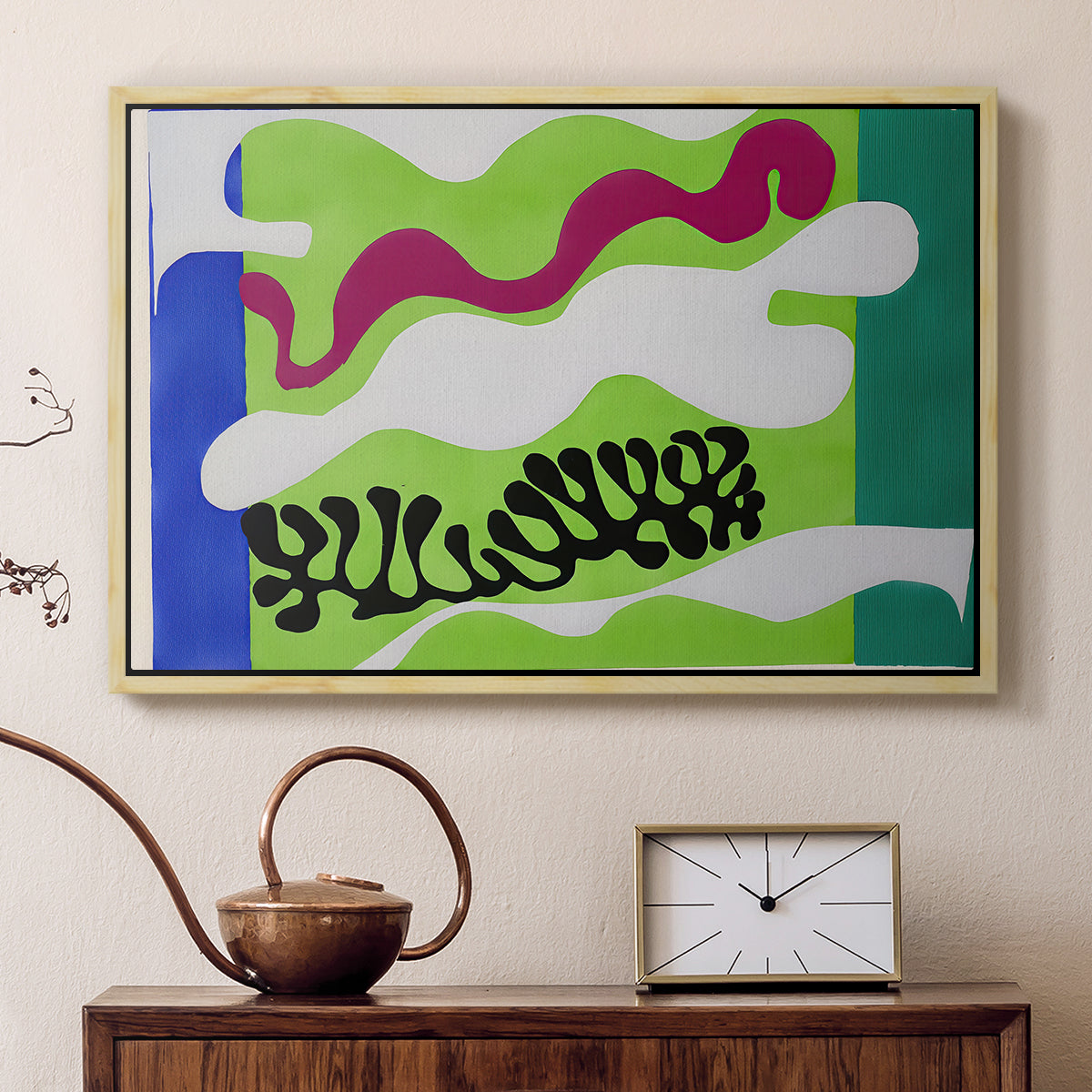 The Lagoon (Le lagon), from Jazz, 1947 - Floater Framed Canvas Print